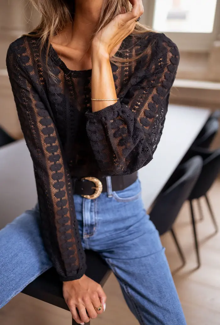 Black Laslo Blouse