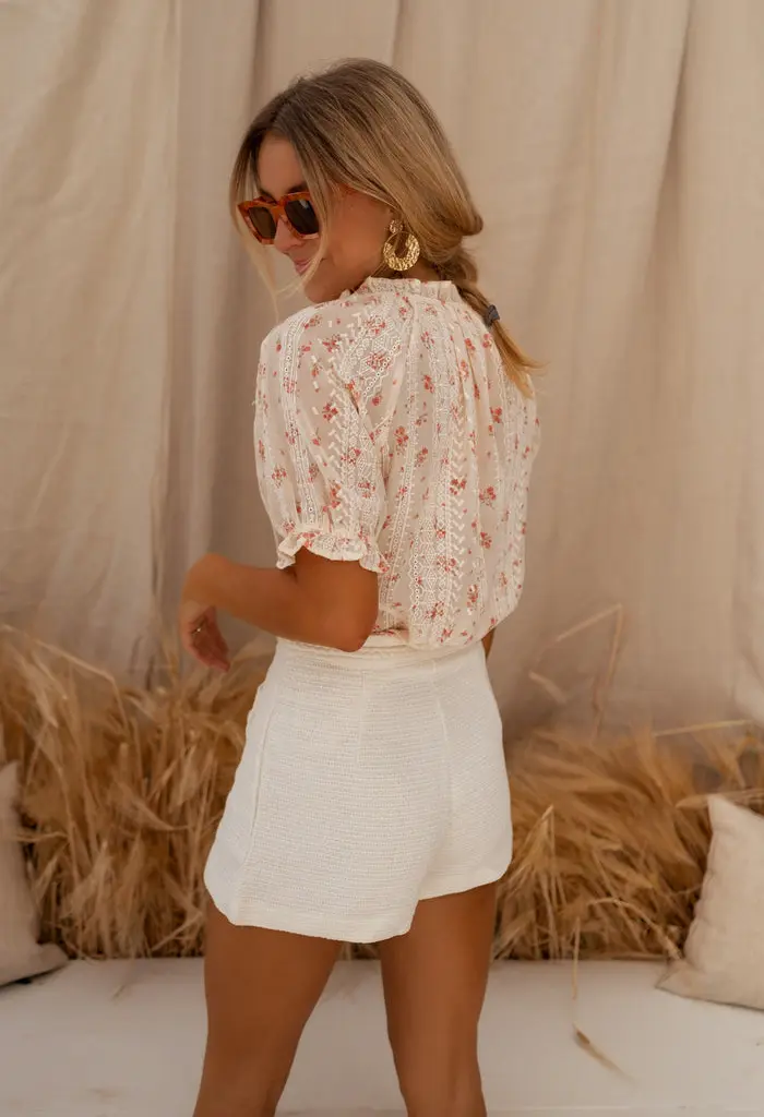 Ecru Embroidered Carine Blouse