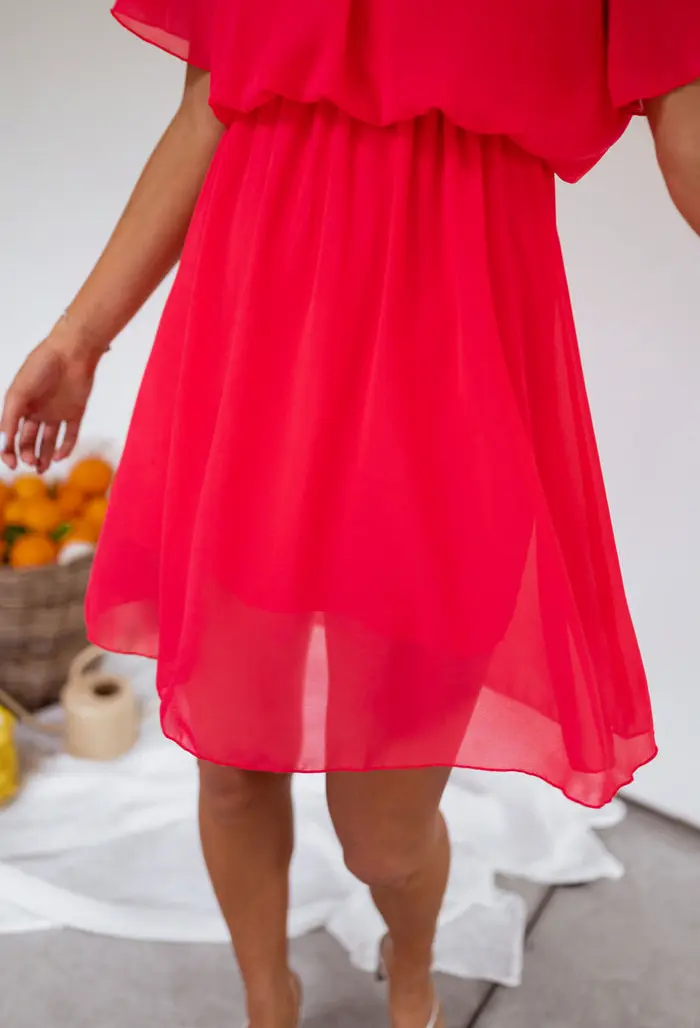 Raspberry Amandine Dress