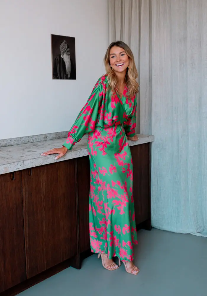 Green And Pink Keeper Dress