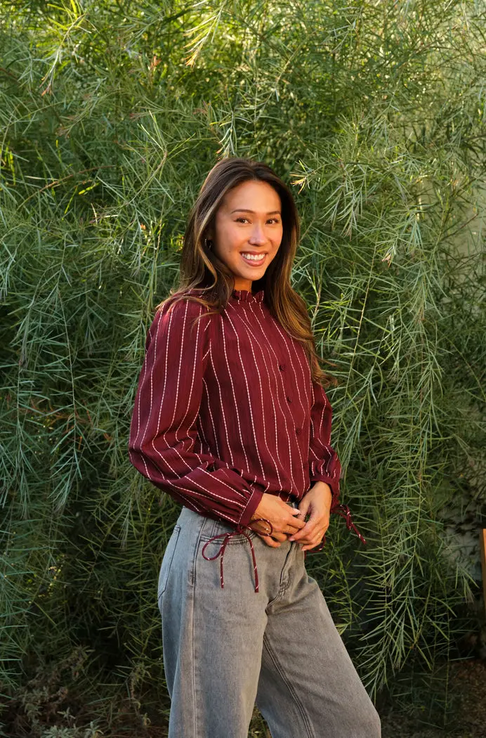 Burgundy Dorli Blouse