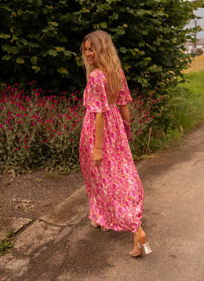 Floral Pink Daphne Dress