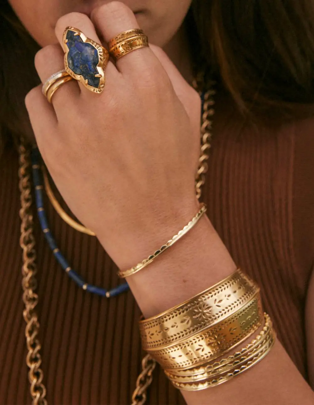 Keziah Etch Frame Band Ring