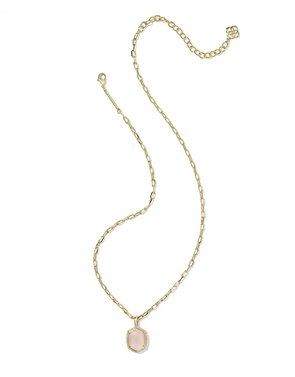 Daphne Pave Frame Short Pendant Necklace