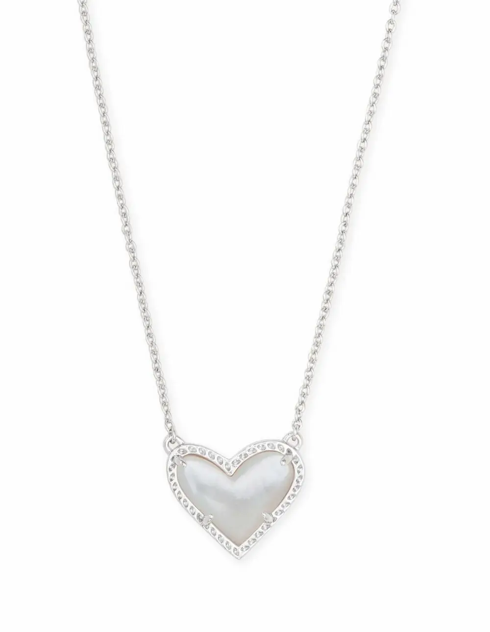 Ari Heart Pendant Necklace in Silver