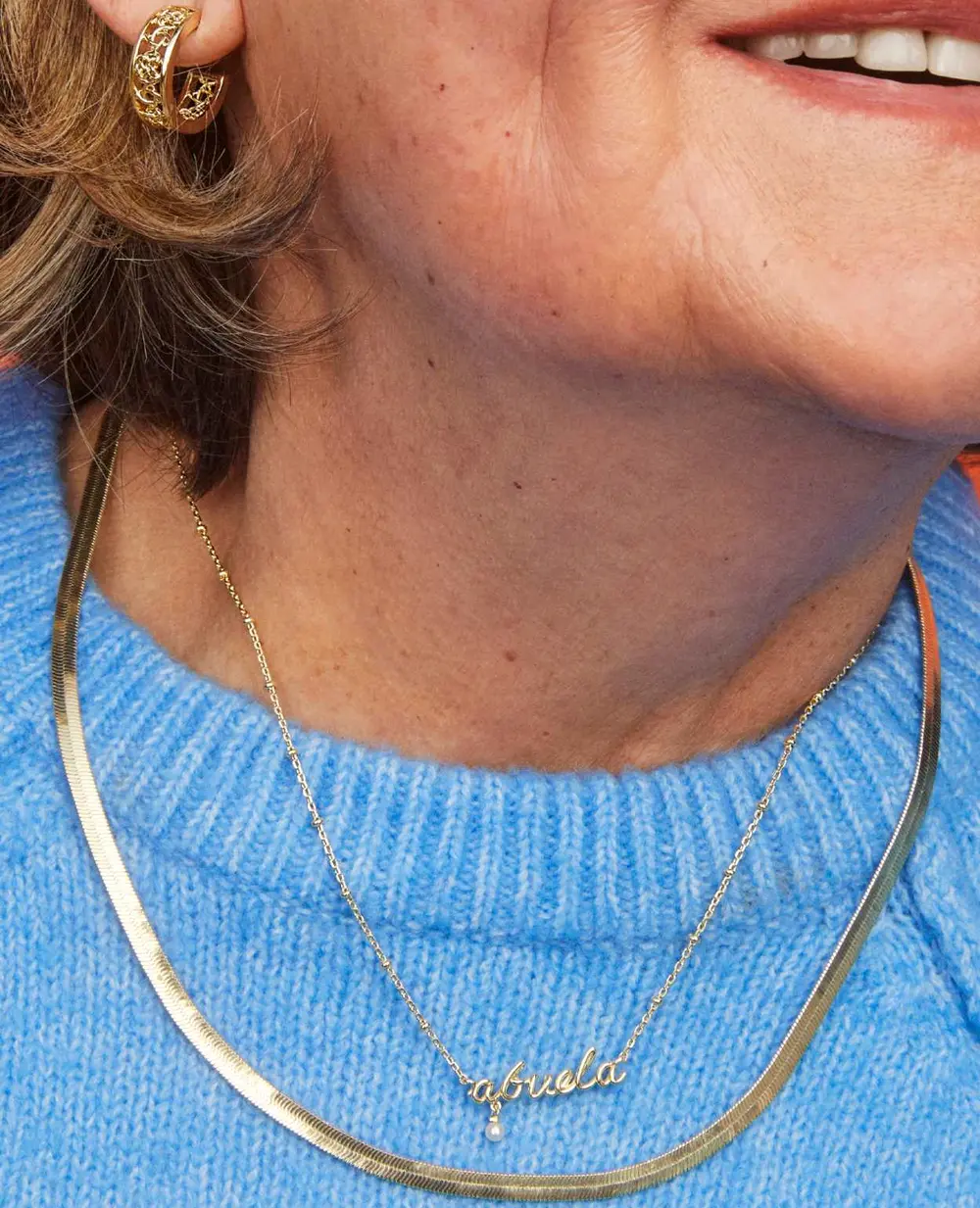 Abuela Script Pendant Necklace