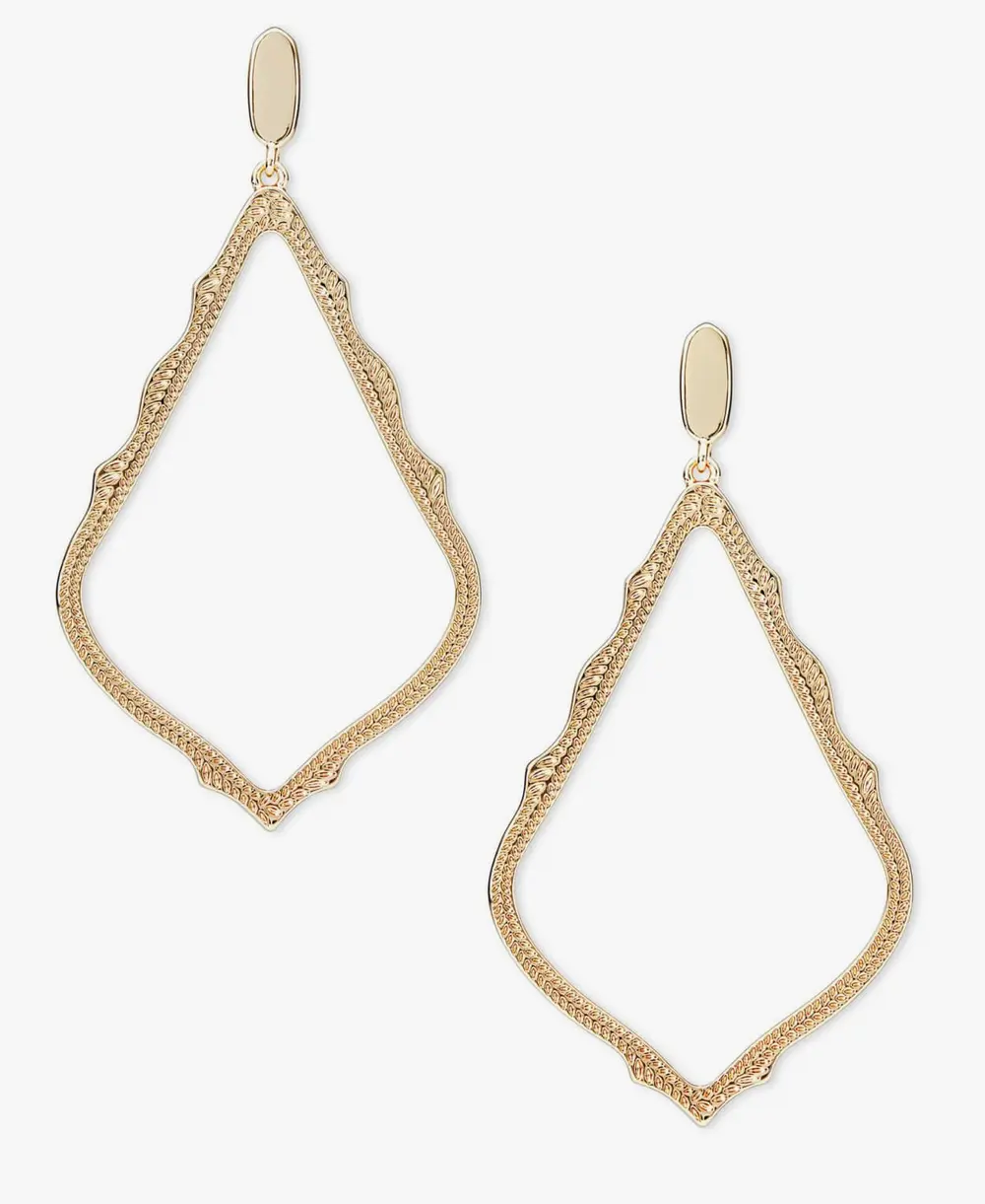 Sophee Clip On Drop Earrings in Gold