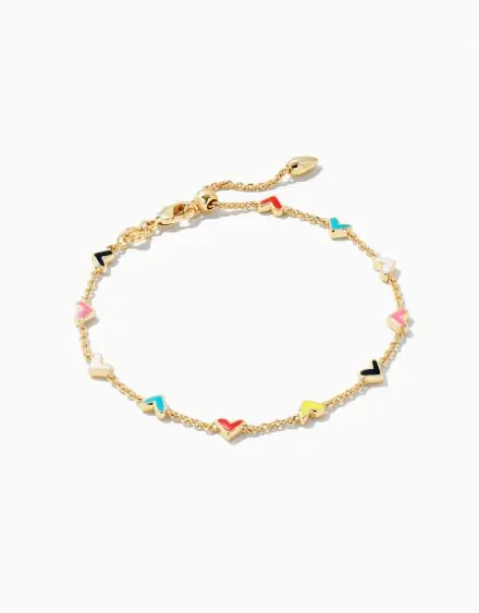 Haven Heart Chain Bracelet in Multi Mix