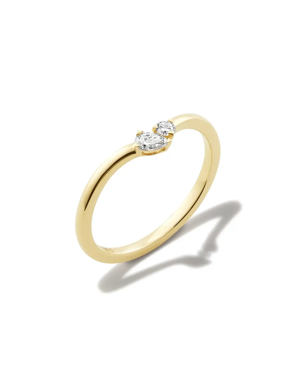 Lab Grown Diamond Toi et Moi Band Ring