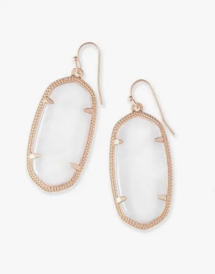 Elle Drop Earrings in Rose Gold