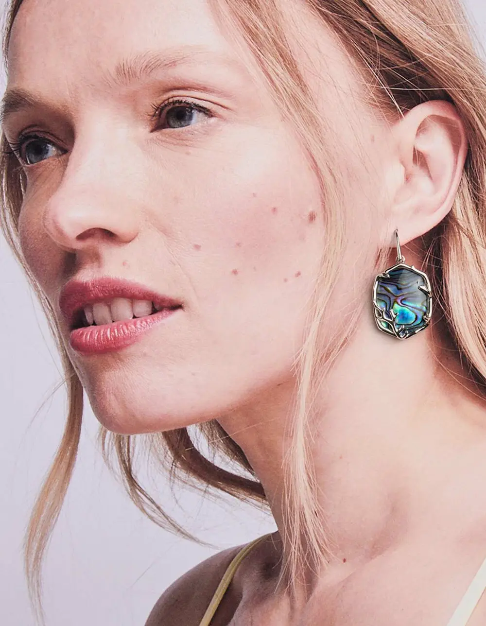 Daphne Coral Frame Drop Earrings