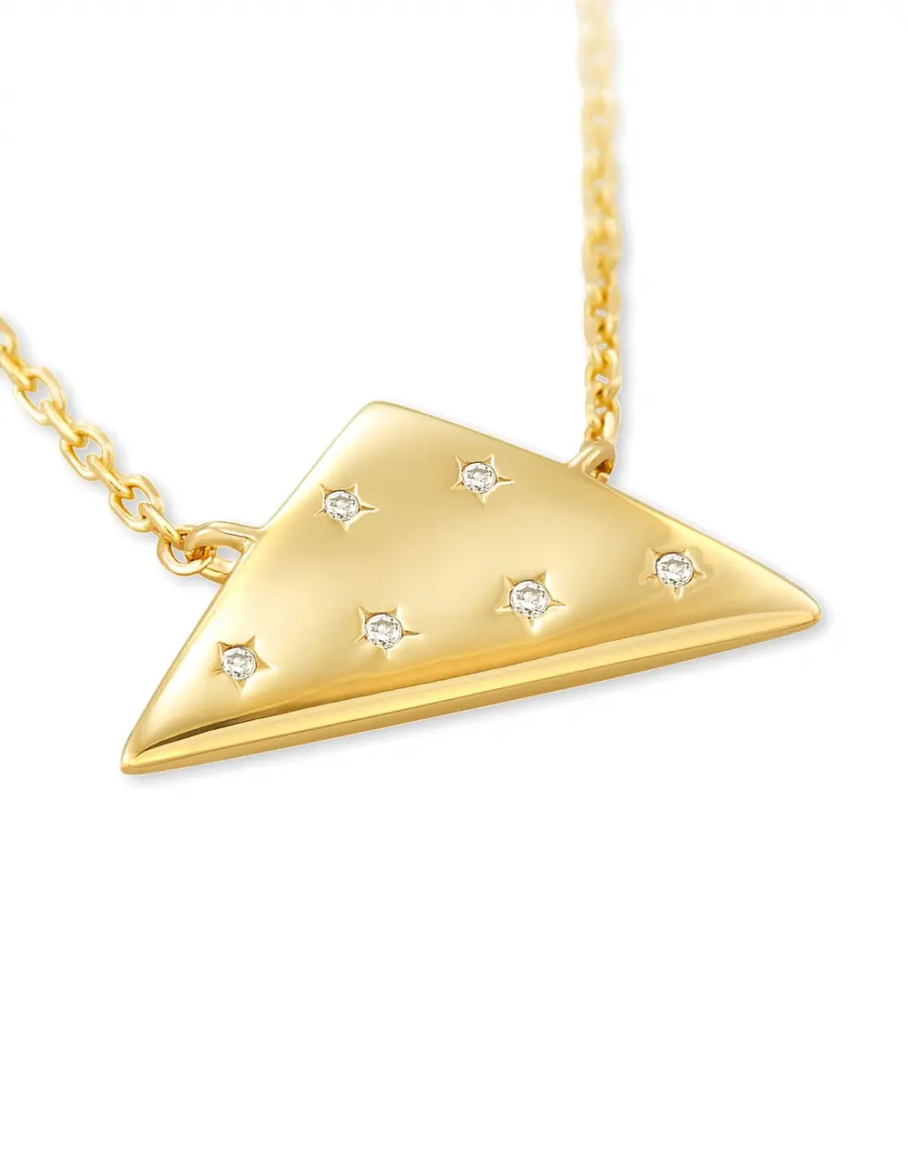 Folds Of Honor Pendant Necklace in White Diamond