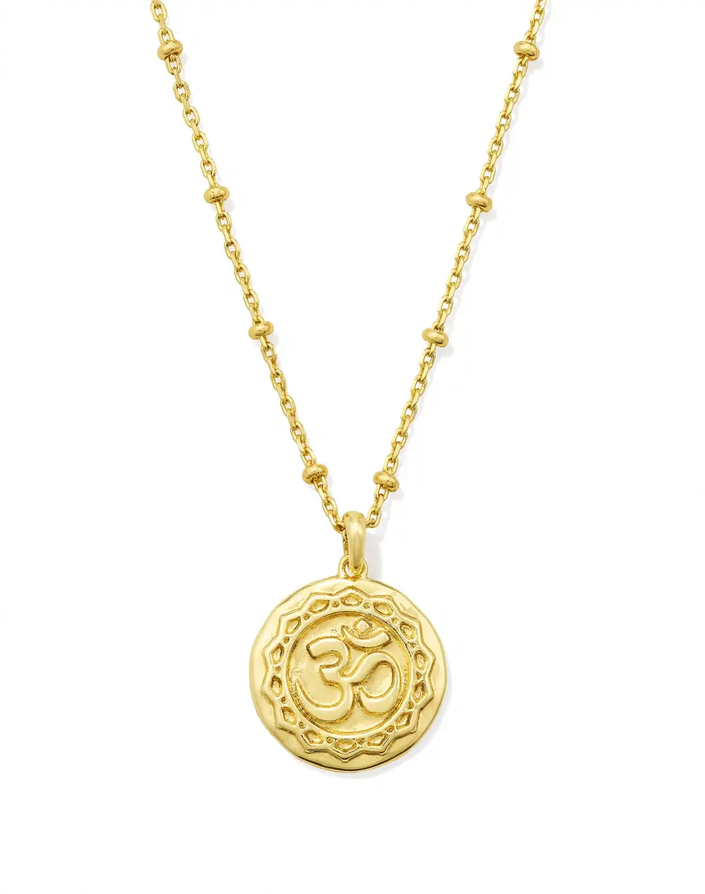 Om Coin Short Pendant Necklace