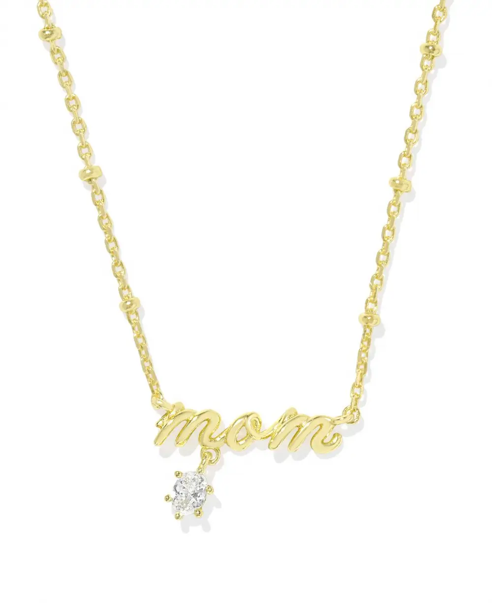 Mom Crystal Short Pendant Necklace