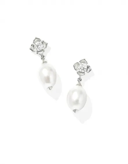 Lab Grown Diamond Dira Pearl Drop Earrings