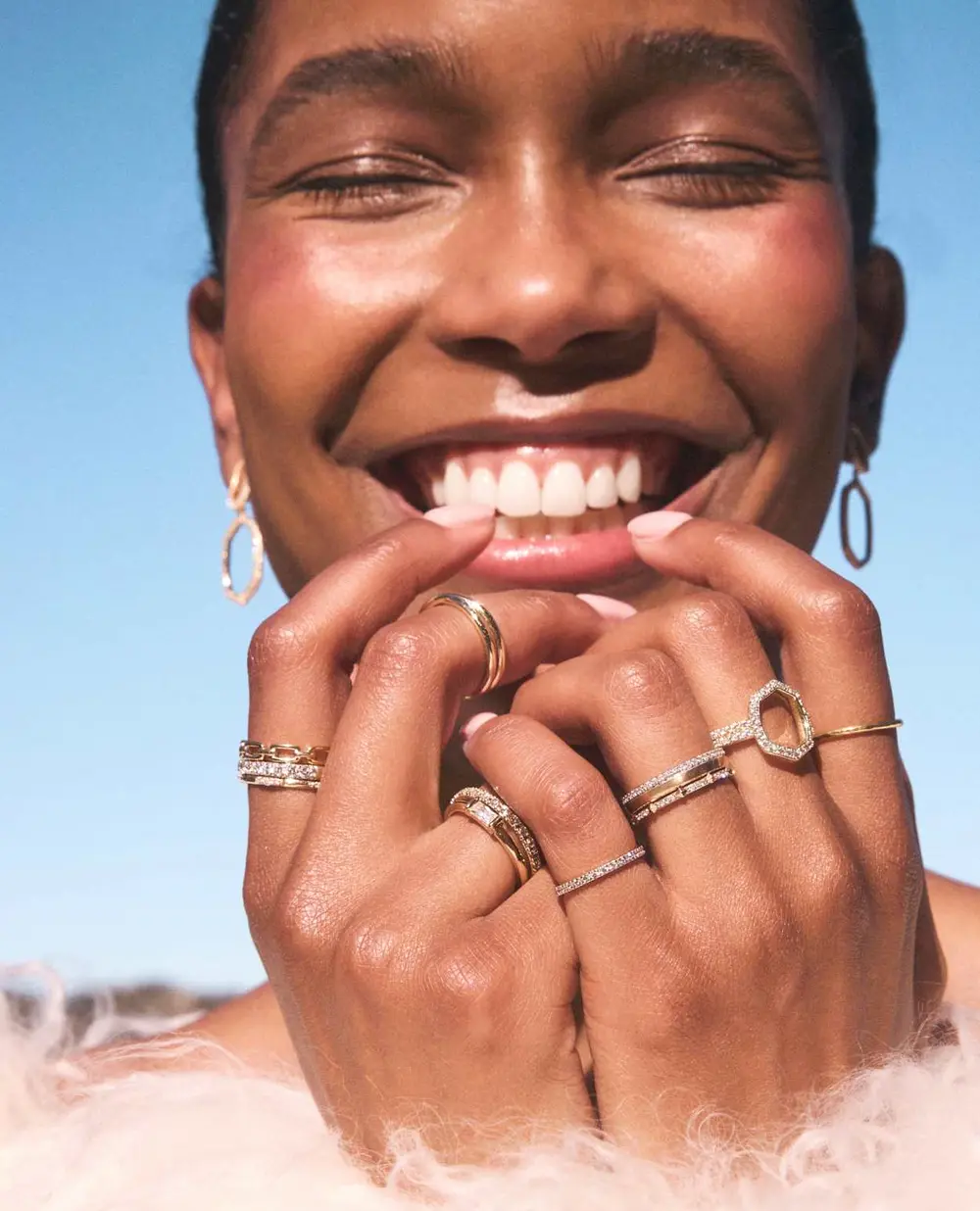 Astrid 14k Gold Ring in White Diamond