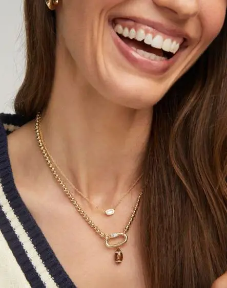 Football Metal Strand Necklace