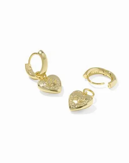 Kendra Scott x LoveShackFancy Heart Huggie Earrings