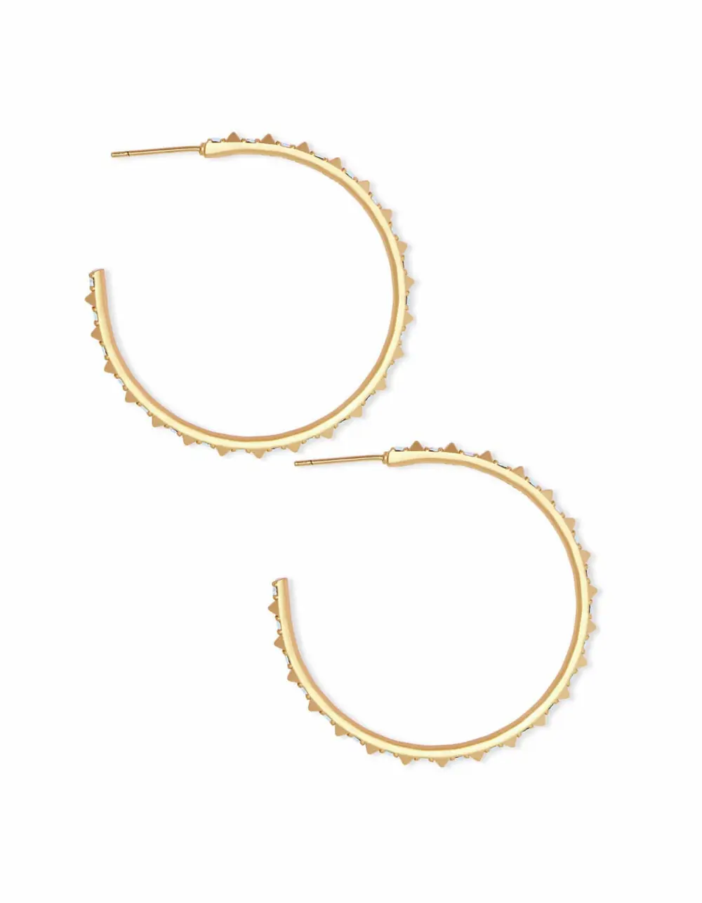 Veronica Hoop Earrings in Iridescent Crystal