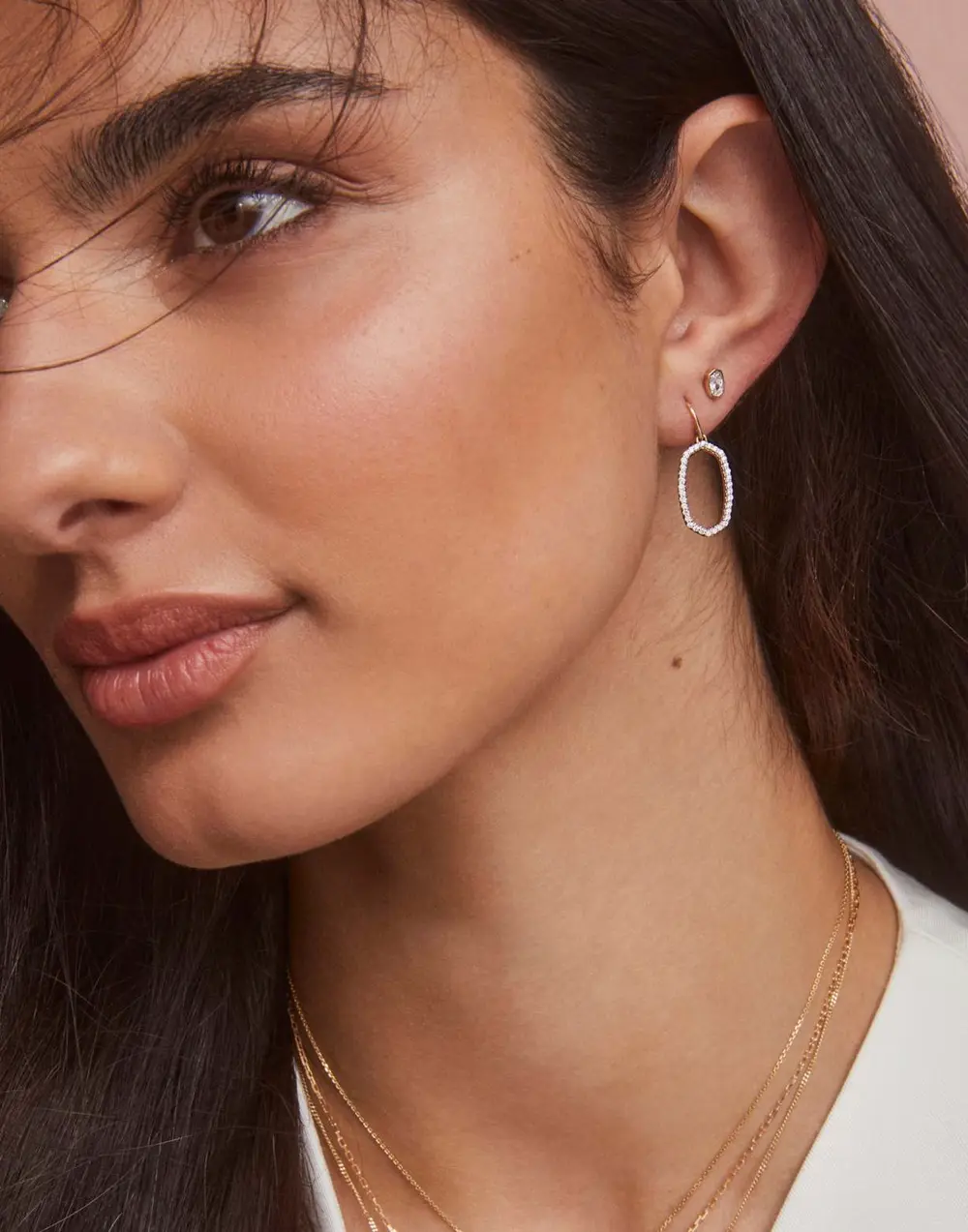 Lab Grown White Diamond Custom Elisa Stud Earrings