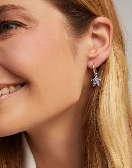 Jae Star Convertible Pave Huggie Earrings
