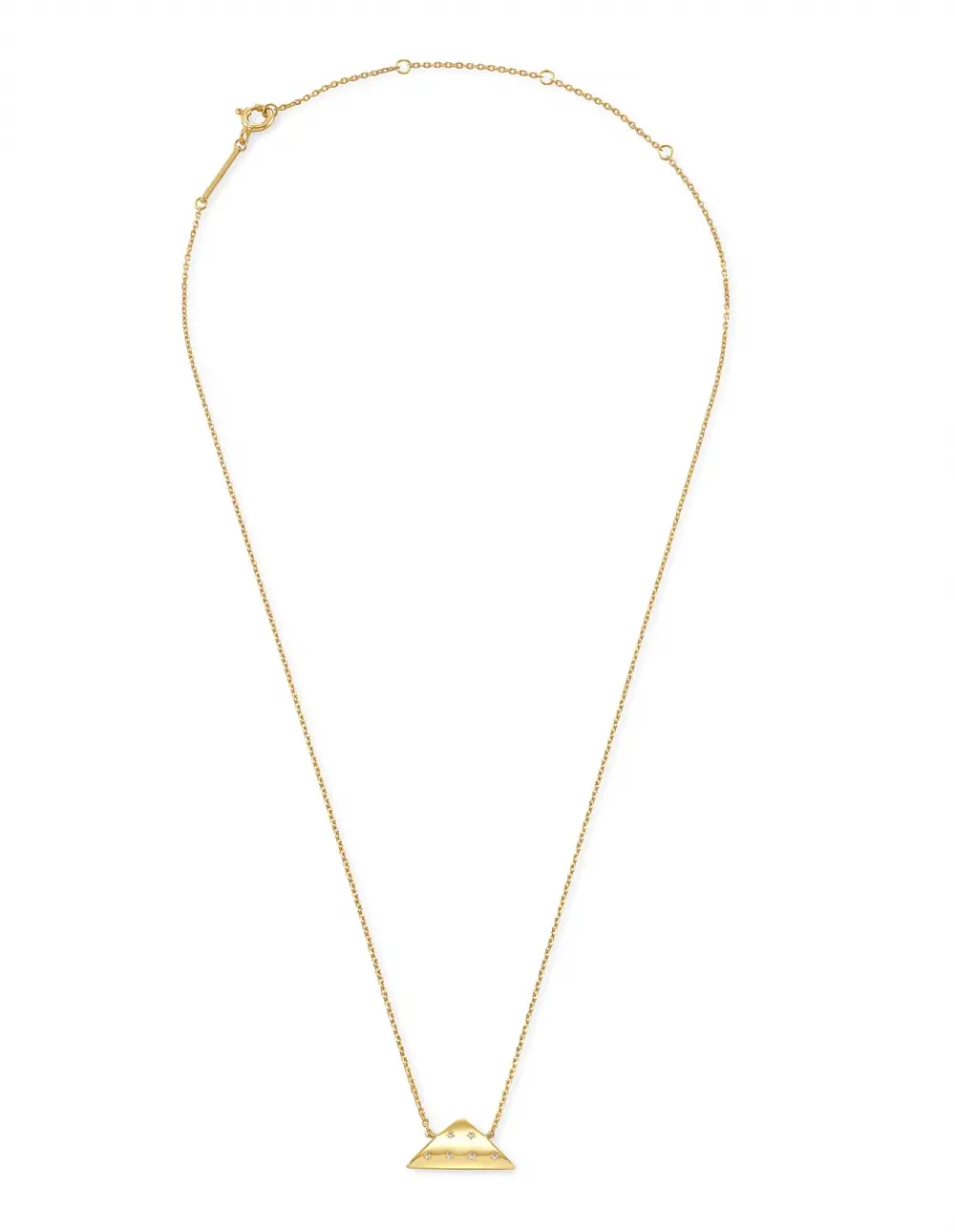 Folds Of Honor Pendant Necklace in White Diamond