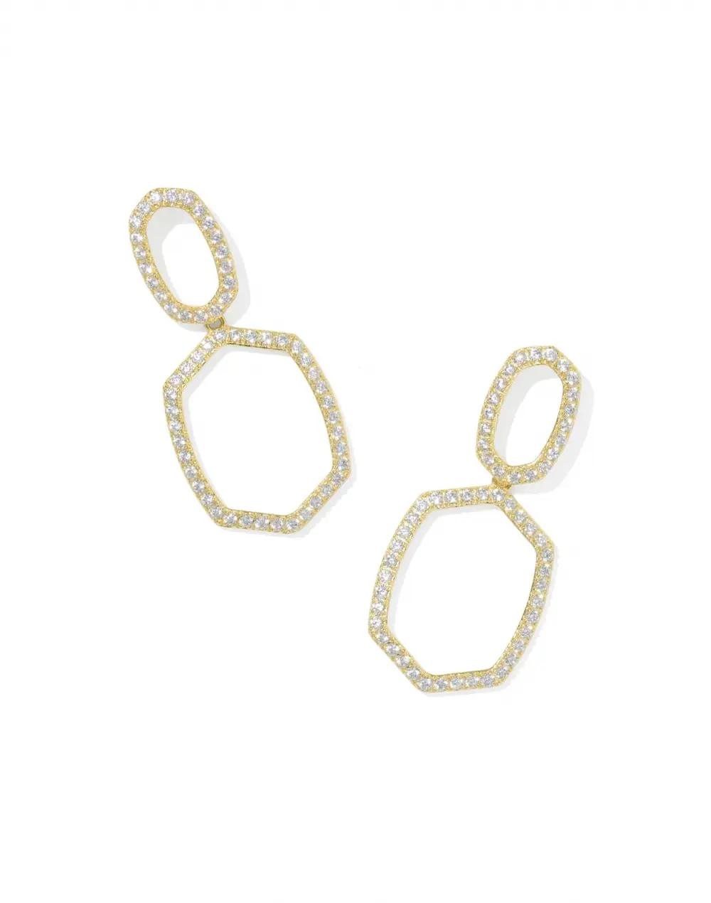 Daphne Pave Open Frame Earrings