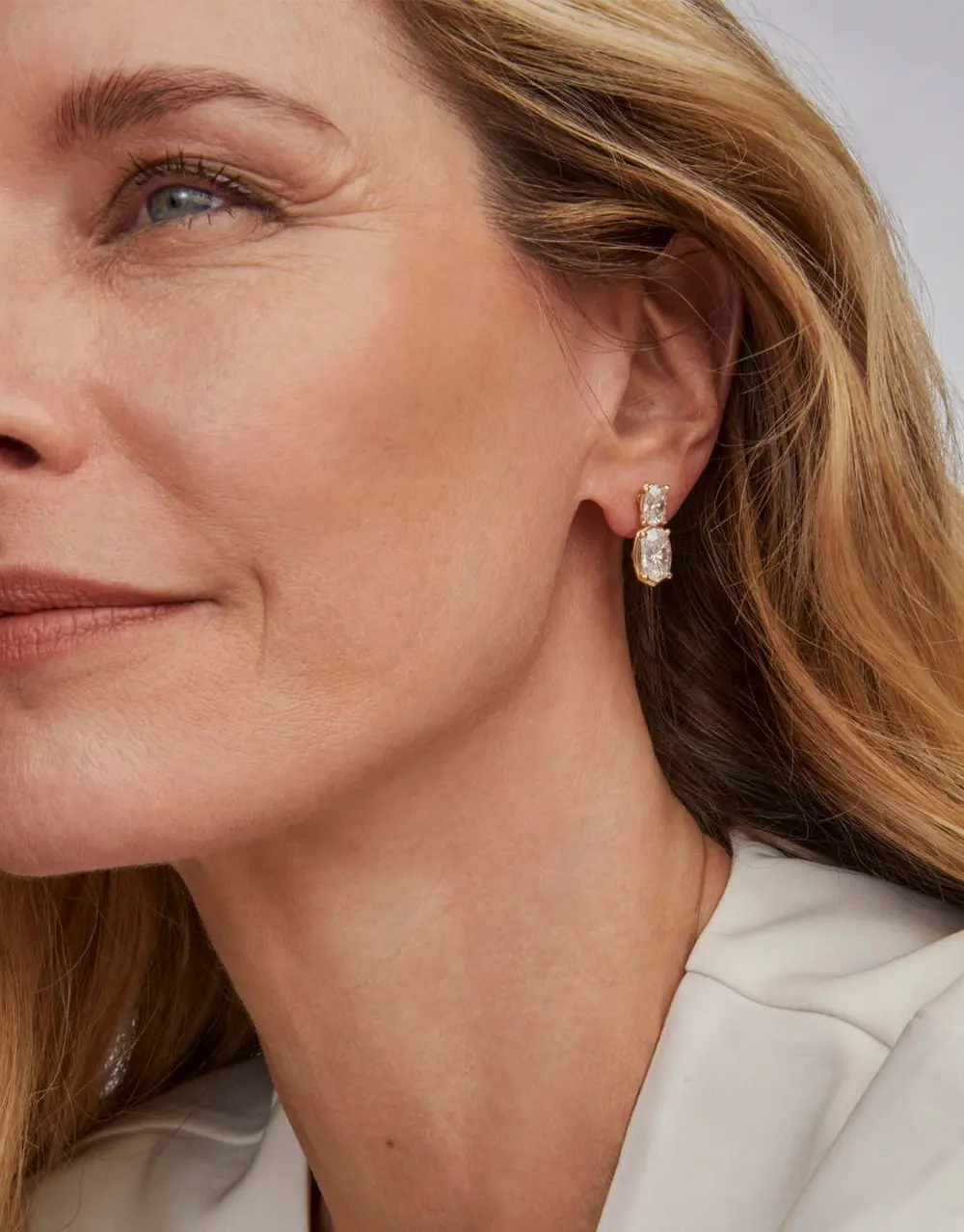 Lab Grown White Diamond Custom Elisa Drop Earrings