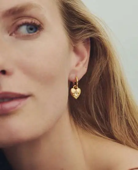 Bold Heirloom HeartConvertible HuggieEarrings