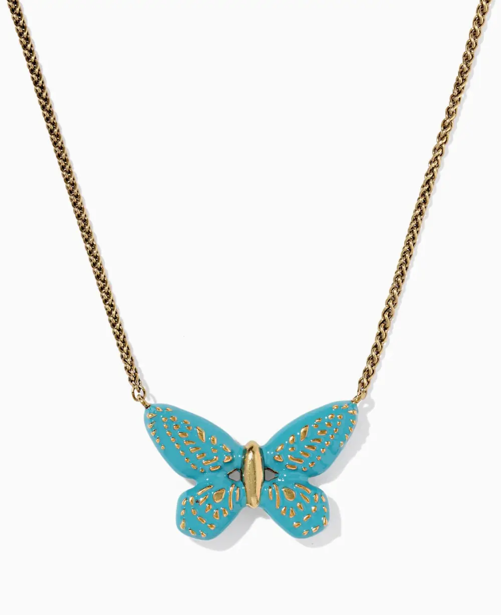 Dolly Parton x Kendra Scott Enamel Butterfly Short Pendant Necklace