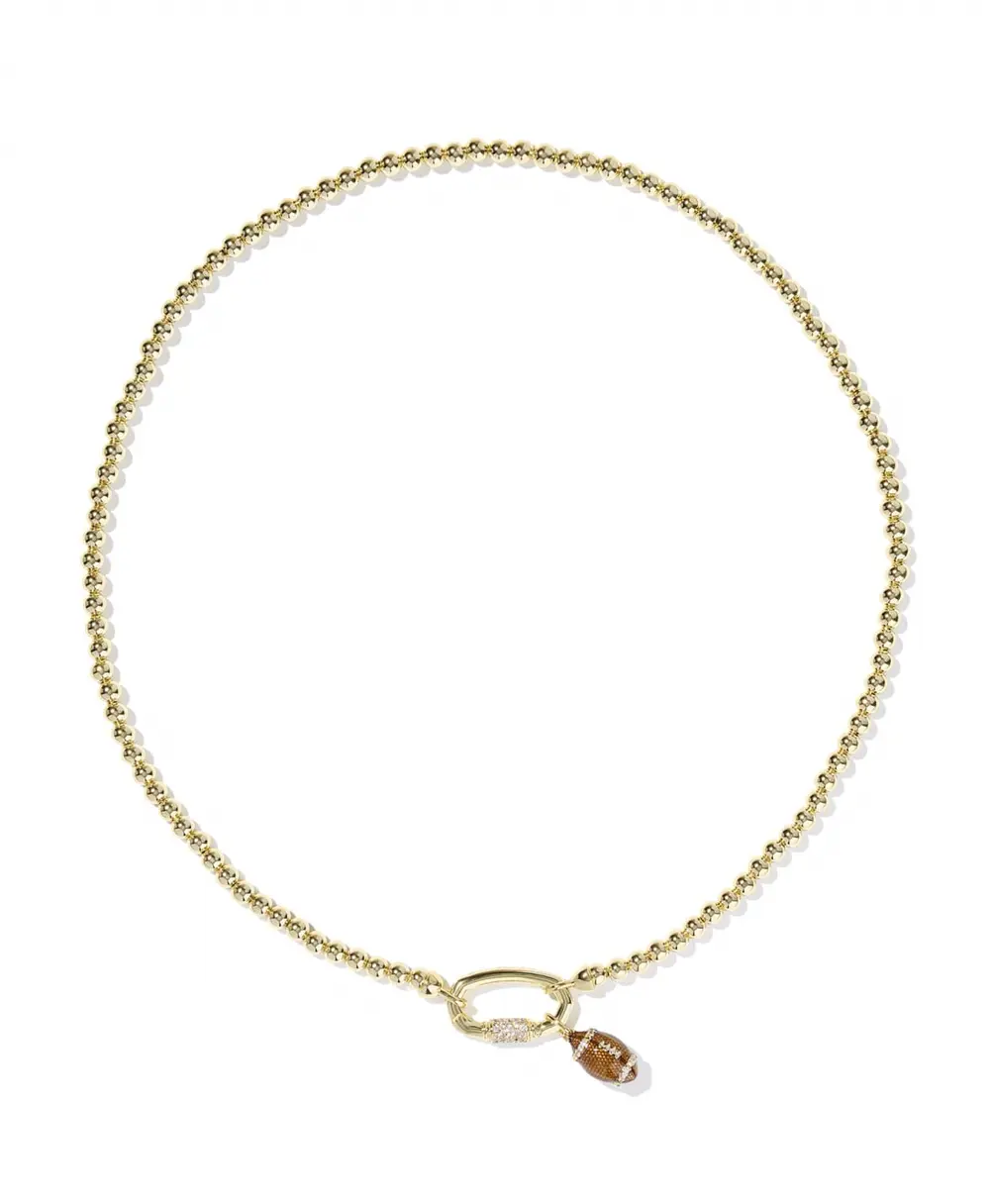 Football Metal Strand Necklace