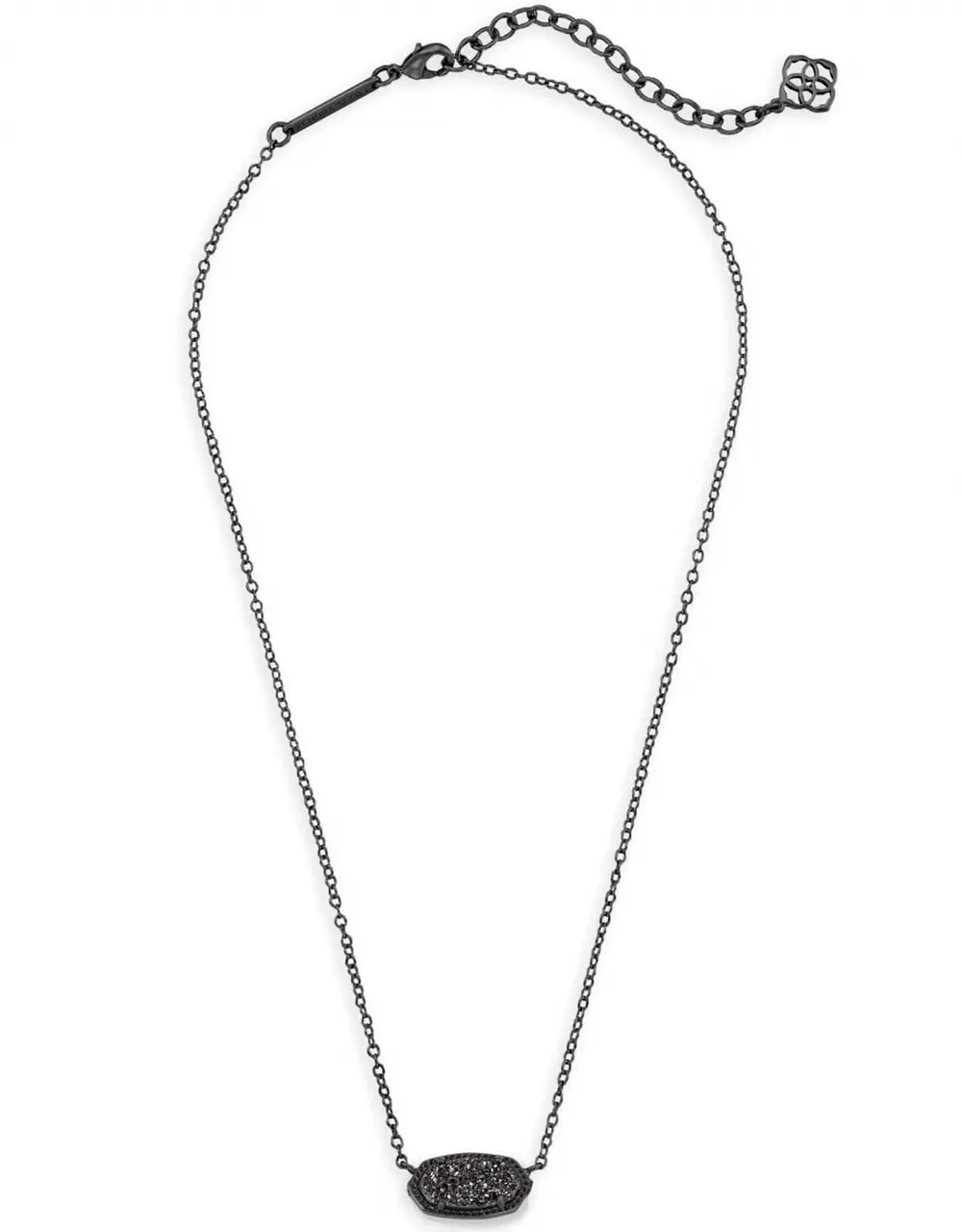 Elisa Pendant Necklace in Gunmetal