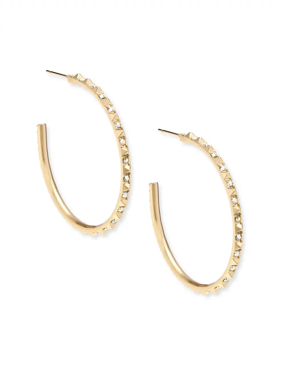 Veronica Hoop Earrings in Iridescent Crystal