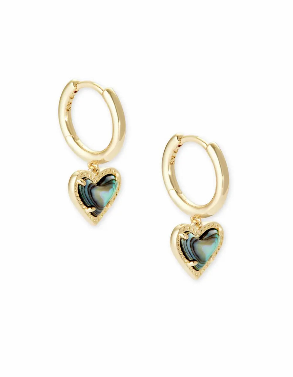 Ari Heart Huggie Earrings in Gold