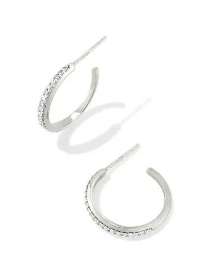 Ines Pave Small Hoop Earrings