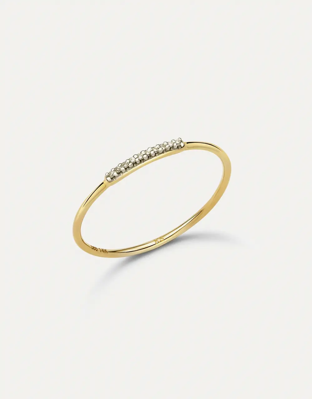 Mila Band Ring in White Diamond