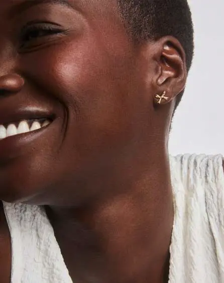 Tiny Bow Stud Earrings