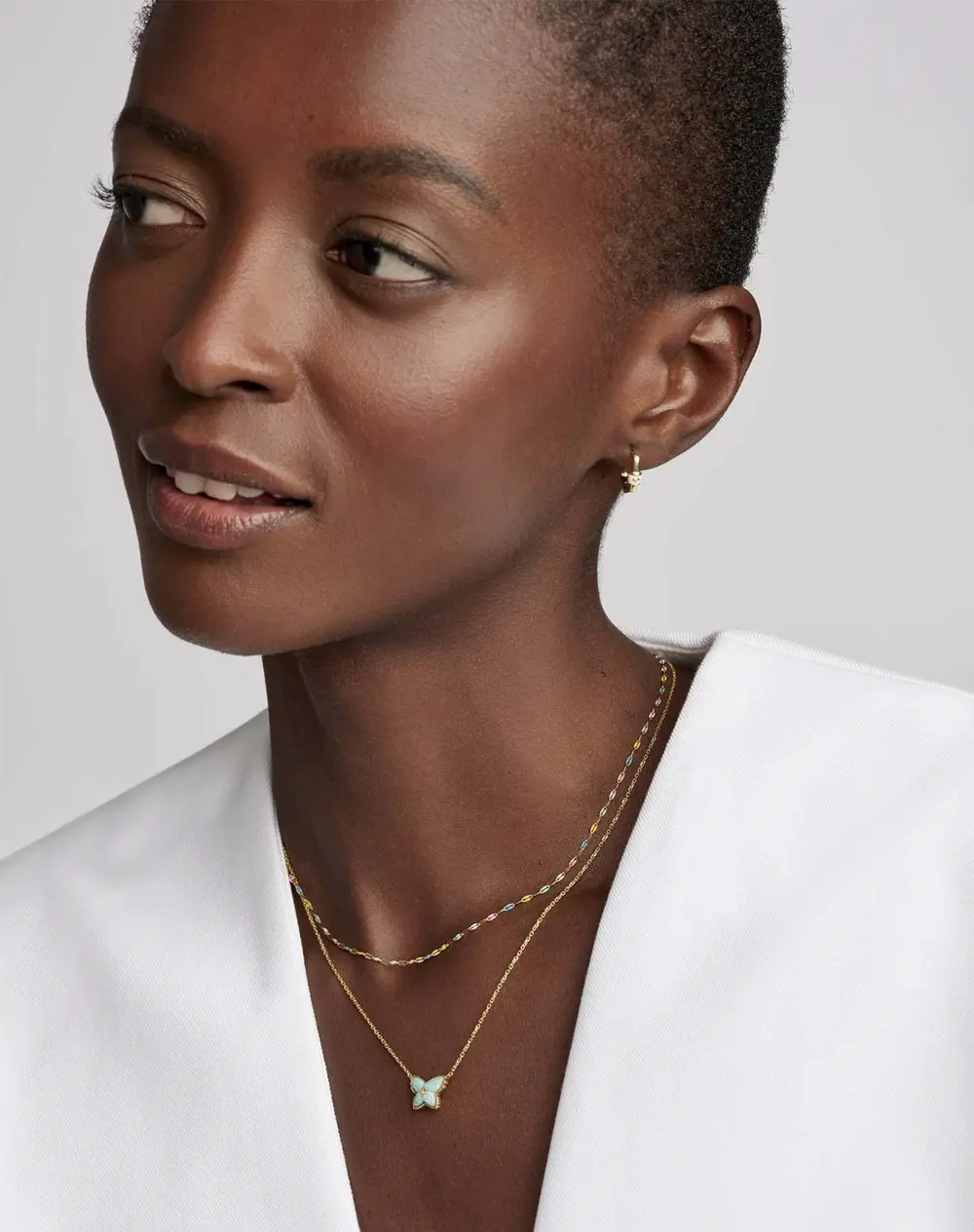 Multicolor Mirror Chain Necklace