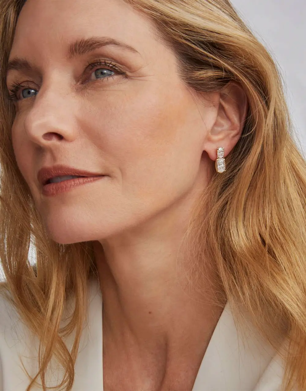 Lab Grown White Diamond Custom Elisa Drop Earrings