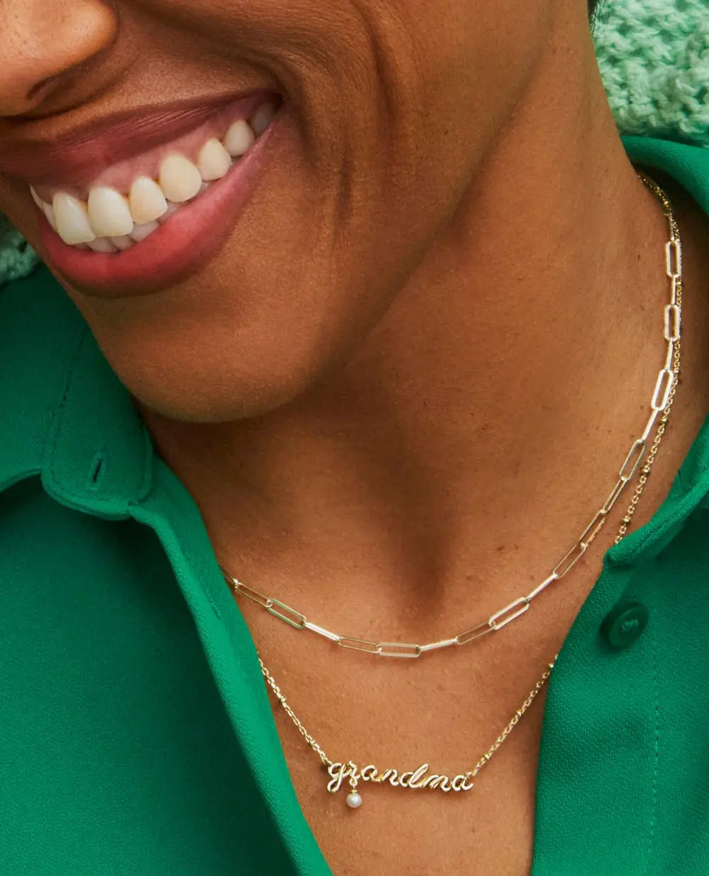 Grandma Script Pendant Necklace