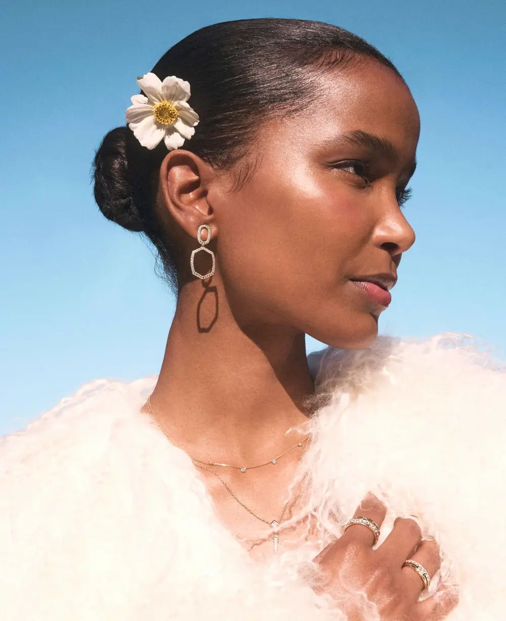 Daphne Pave Open Frame Earrings