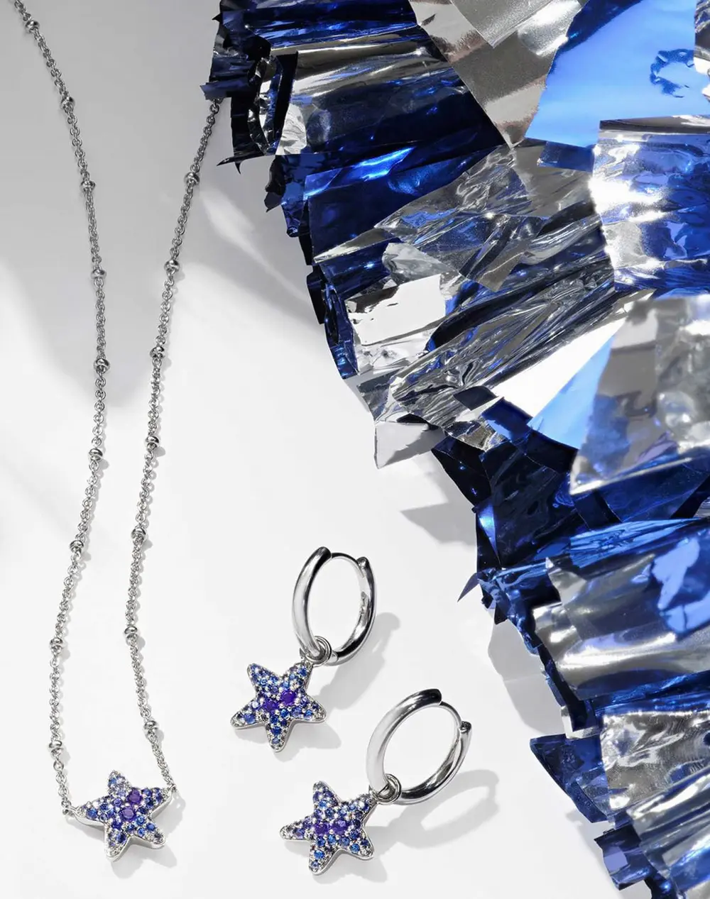 Jae Star Convertible Pave Huggie Earrings