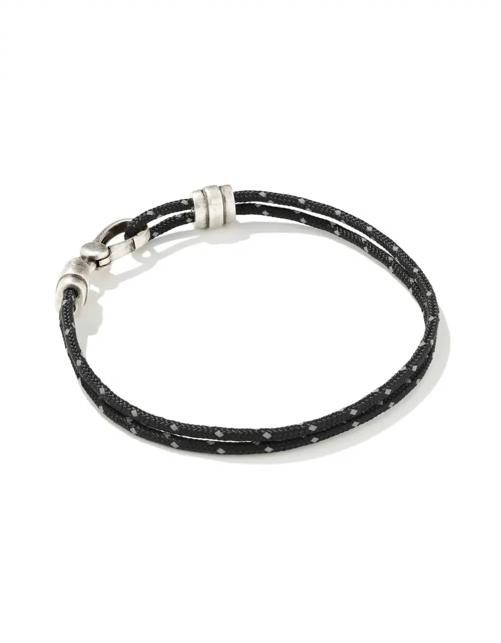 KennethOxidizedSterling SilverCordedBracelet