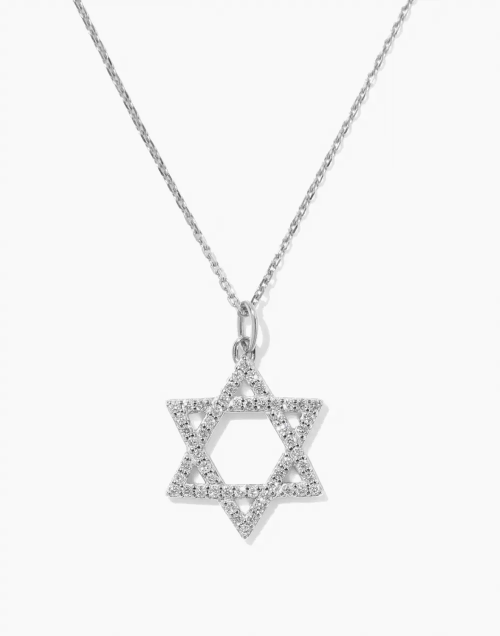 0.26 ct Lab Grown Diamond Star of David Pendant Necklace