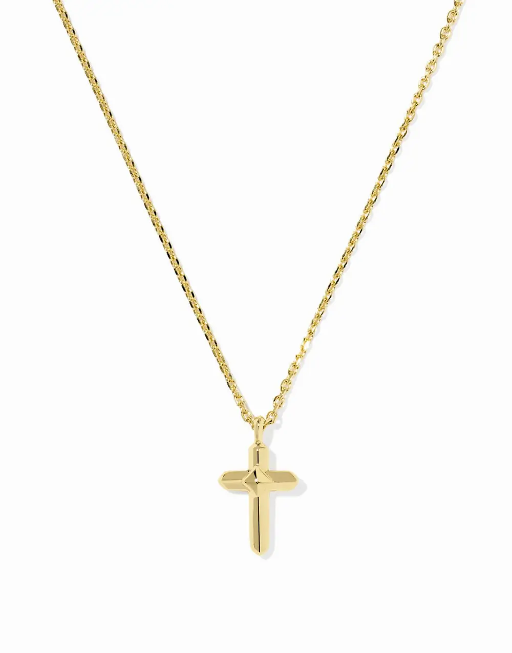 Metal Cross Short Pendant Necklace