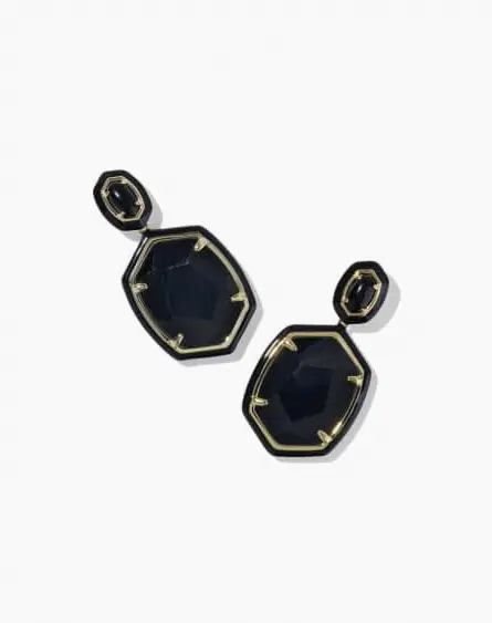Daphne Enamel Frame Drop Earrings