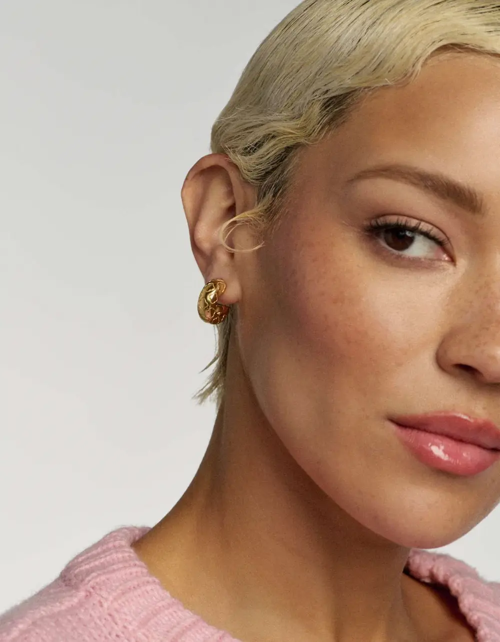 Bold EtchedHuggieEarrings