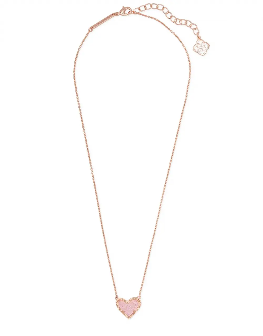 Ari Heart Pendant Necklace in Rose Gold