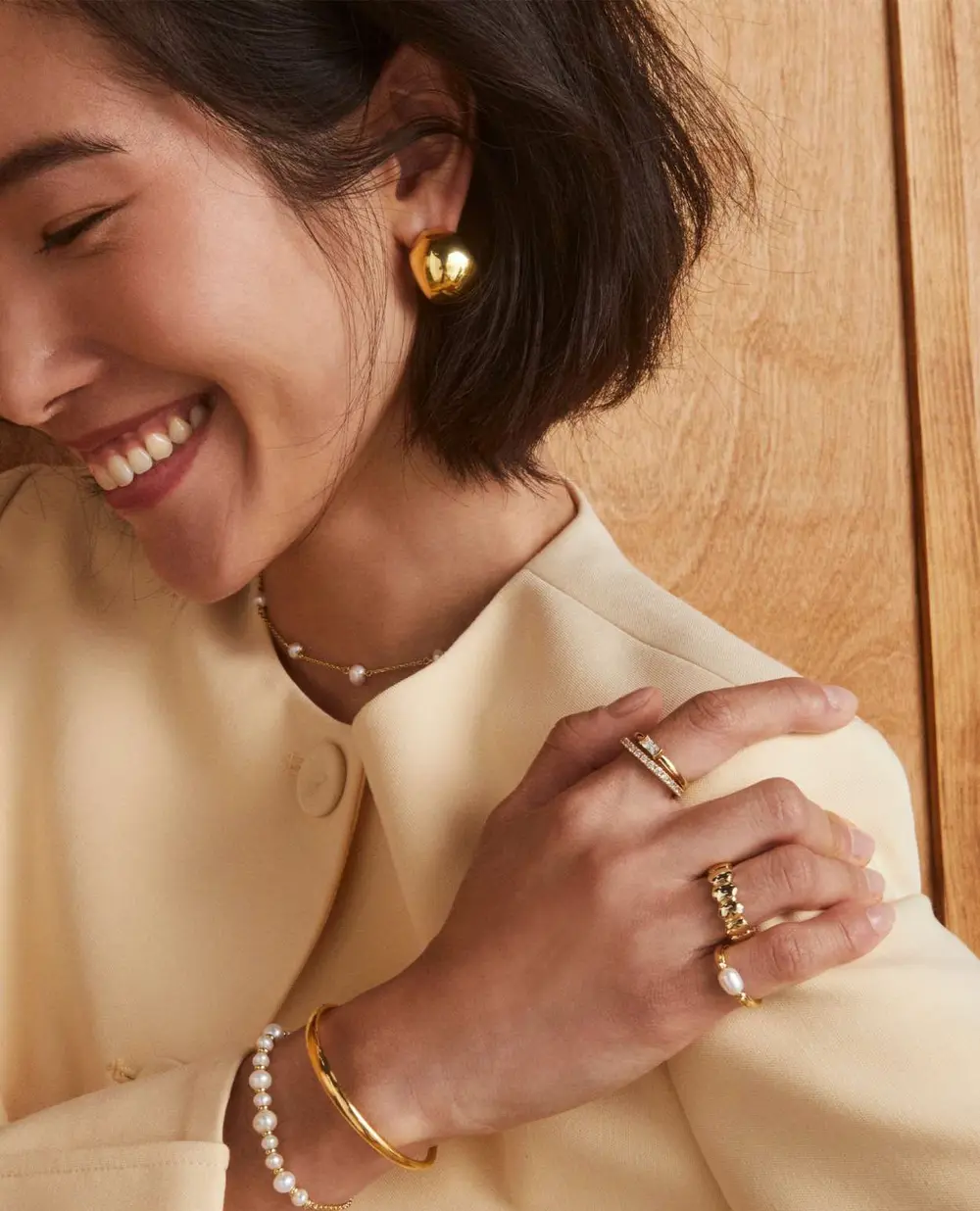 Leighton Pearl Band Ring