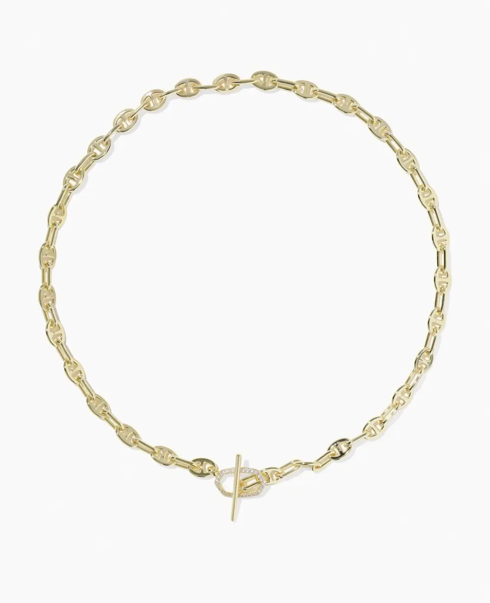 Elisa Toggle Link and Chain Necklace